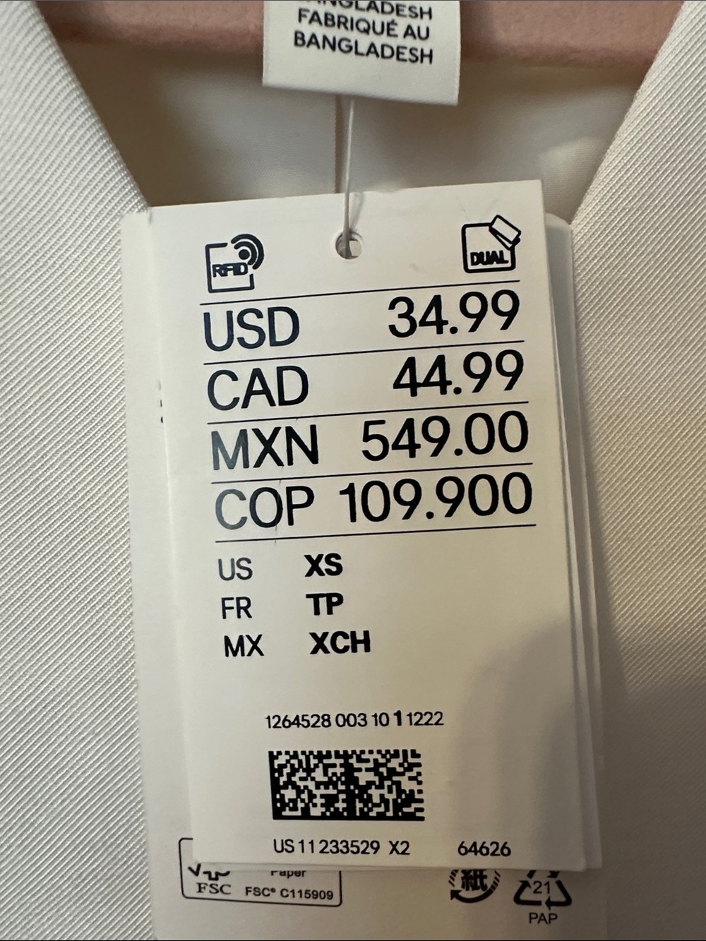 H&M Cream Vest with Contrast Buttons - Picture 3 of 7